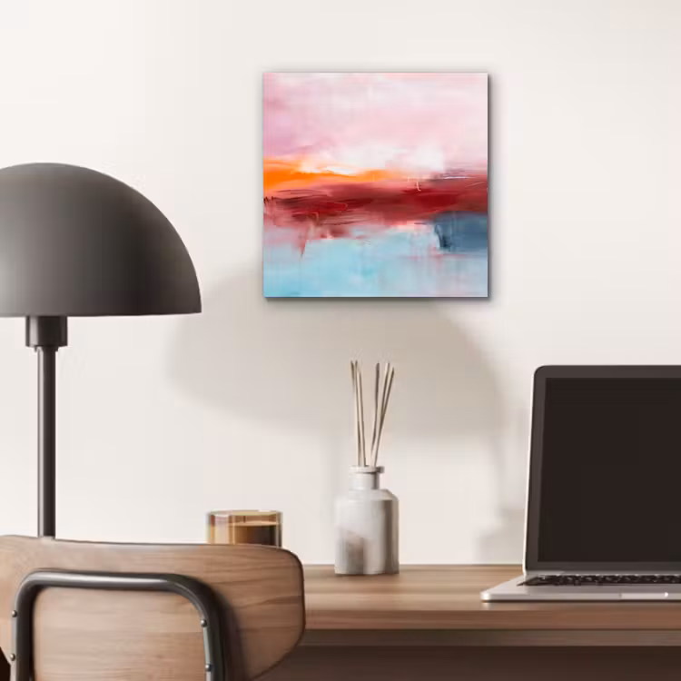 Abstract - Kleuren - Modern - Kunst - Roze aluminium wit klein -sfeer5