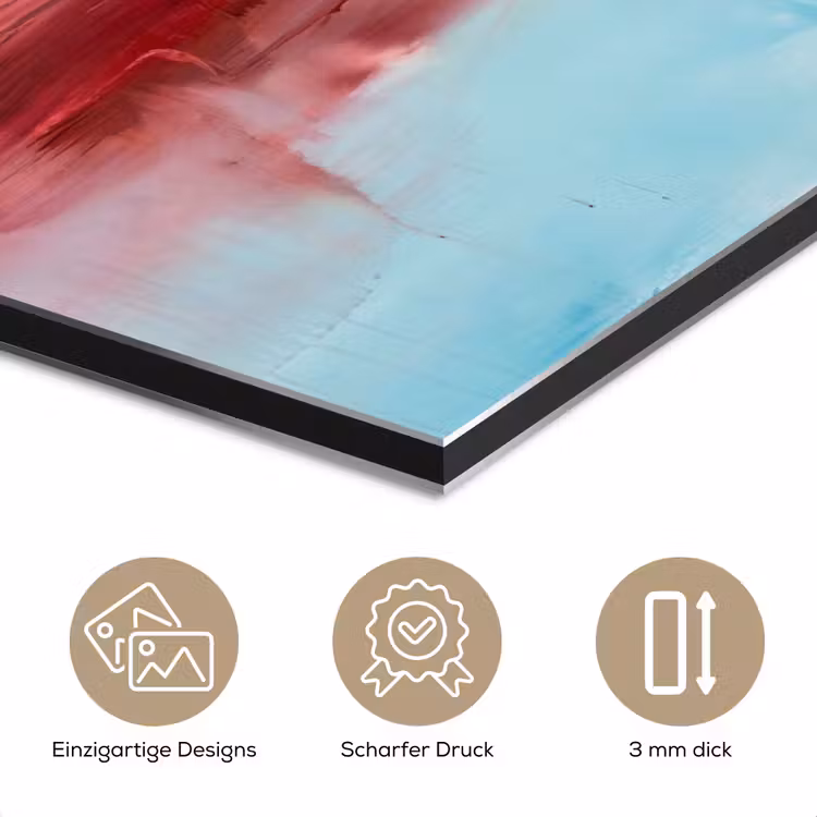 Abstract - Kleuren - Modern - Kunst - Roze aluminium wit klein -closeup_DE