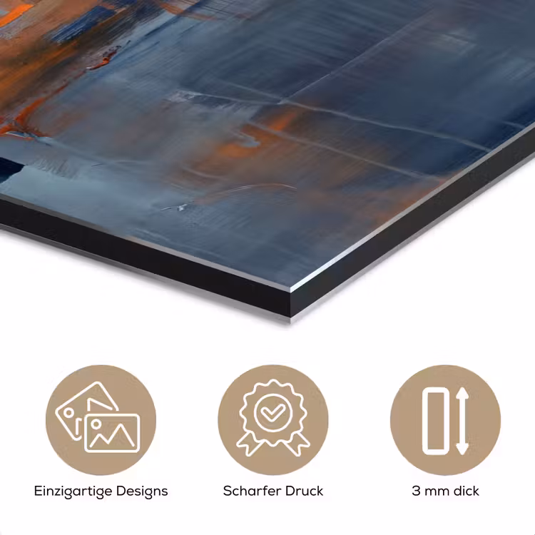 Abstract - Kleuren - Modern - Oranje - Grijs aluminium wit klein -closeup_DE