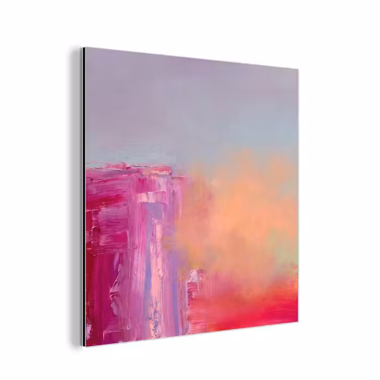 Abstract - Kleuren - Modern - Roze aluminium wit klein -3d