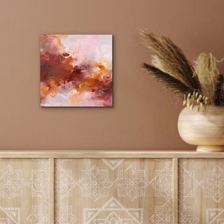 Abstract - Kleurrijk - Kunst - Modern - Roze-Rood aluminium wit klein -sfeer4