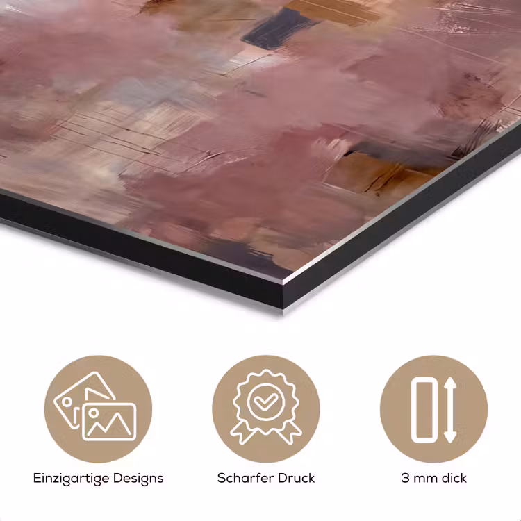 Abstract - Vloeiend - Kunst - Modern - Beige aluminium wit klein -closeup_DE