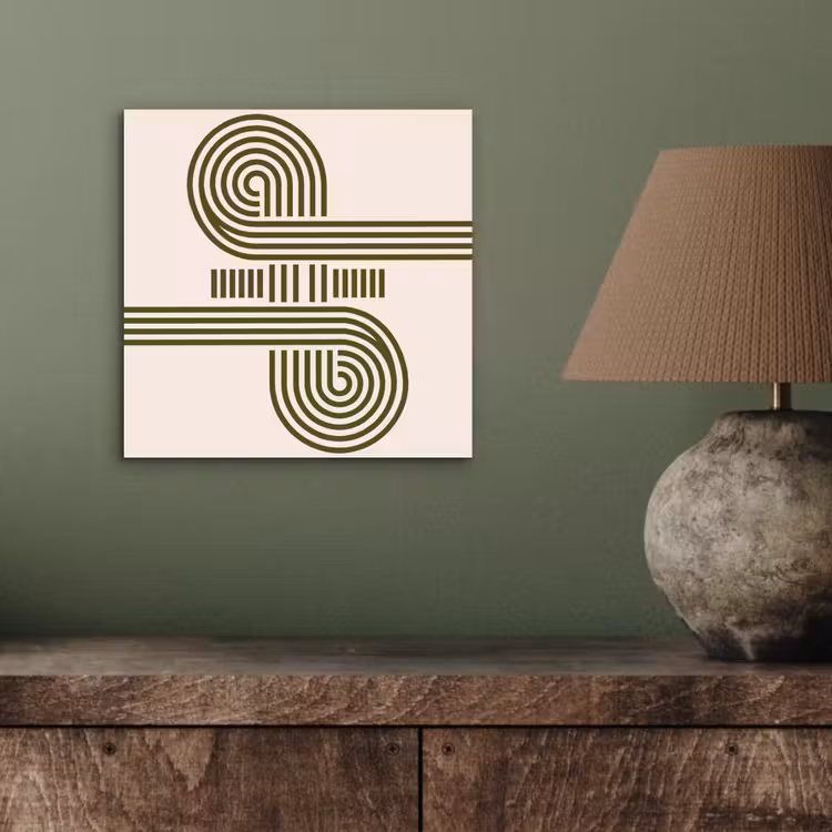 Abstract - Vormen - Modern - Groen aluminium wit klein -sfeer2