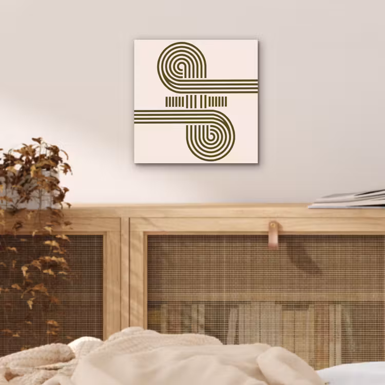 Abstract - Vormen - Modern - Groen aluminium wit klein -sfeer3