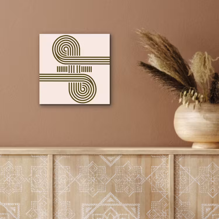 Abstract - Vormen - Modern - Groen aluminium wit klein -sfeer4