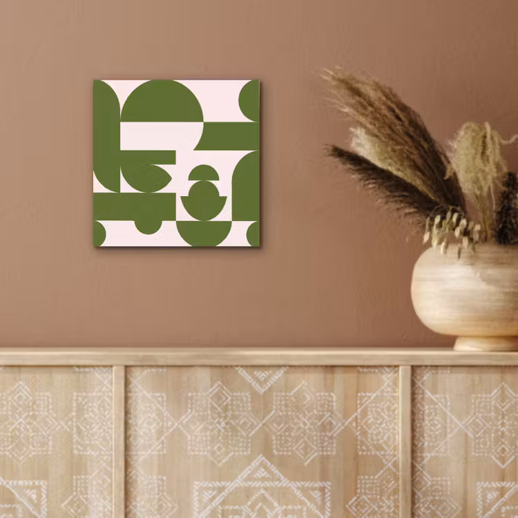 Abstract - Geometrie - Modern - Groen - Wit aluminium wit klein -sfeer4