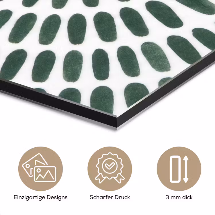 Abstract - Cirkel - Patroon - Modern - Groen aluminium wit klein -closeup_DE
