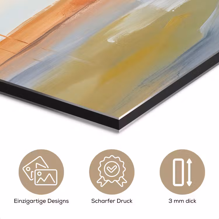 Abstract - Landschap - Horizon - Modern - Kleurrijk aluminium wit klein -closeup_DE