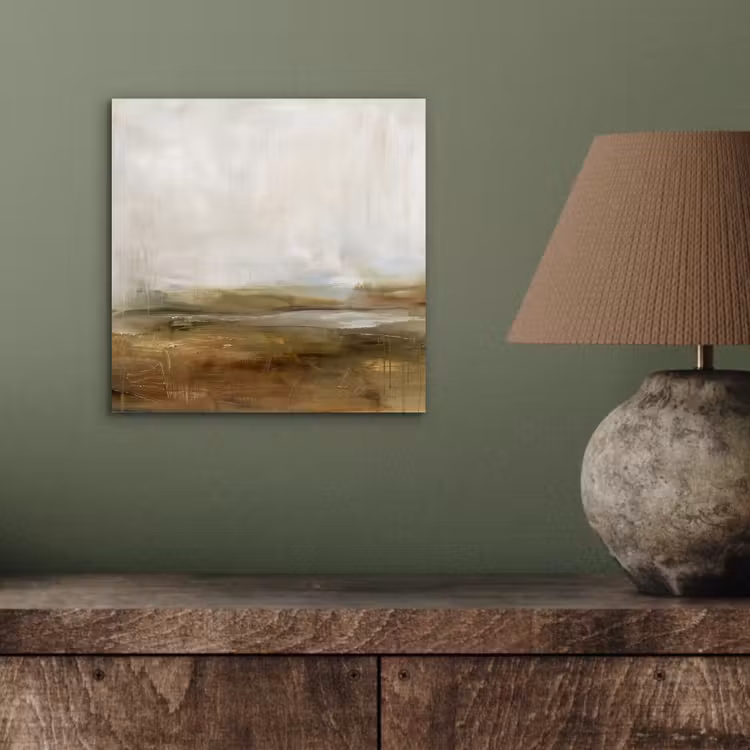 Abstract - Landschap - Natuur - Beige - Bruin aluminium wit klein -sfeer2