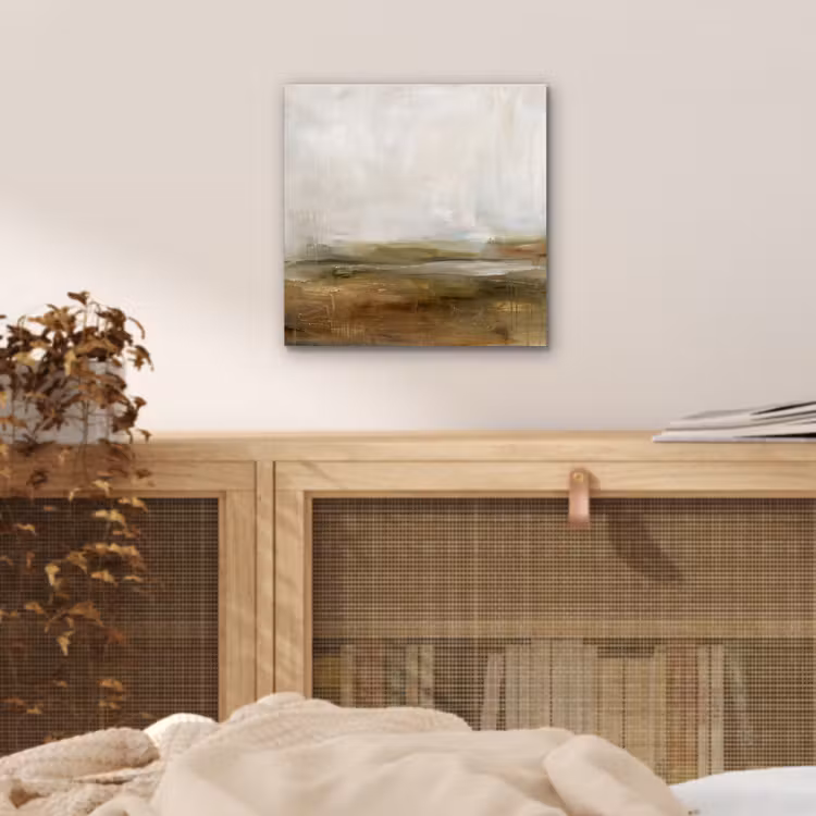 Abstract - Landschap - Natuur - Beige - Bruin aluminium wit klein -sfeer3