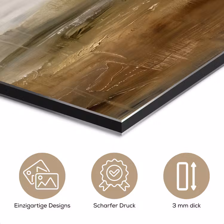 Abstract - Landschap - Natuur - Beige - Bruin aluminium wit klein -closeup_DE