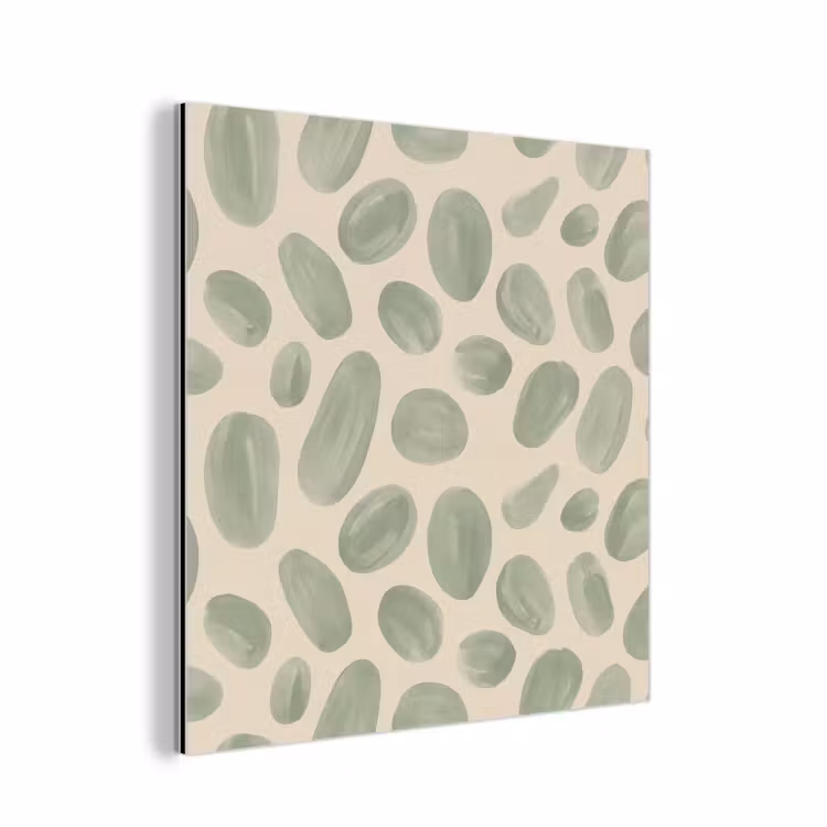 Abstract - Patroon - Organisch - Groen - Modern aluminium wit klein -3d