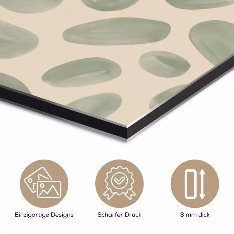 Abstract - Patroon - Organisch - Groen - Modern aluminium wit klein -closeup_DE