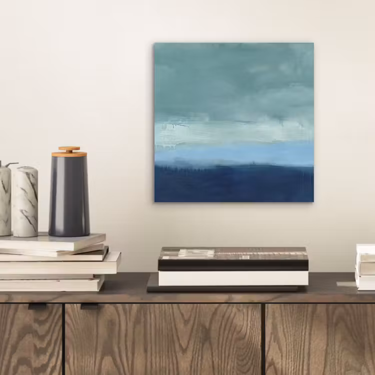 Abstract - Lagen - Rust - Modern - Blauw aluminium wit klein -sfeer1