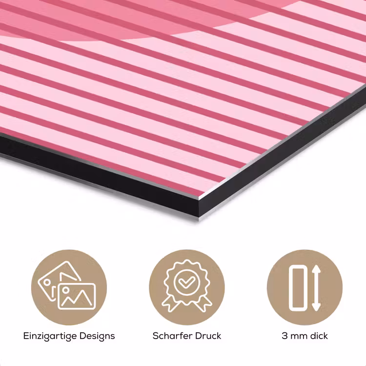 Abstract - Strepen - Ovaal - Roze - Modern aluminium wit klein -closeup_DE