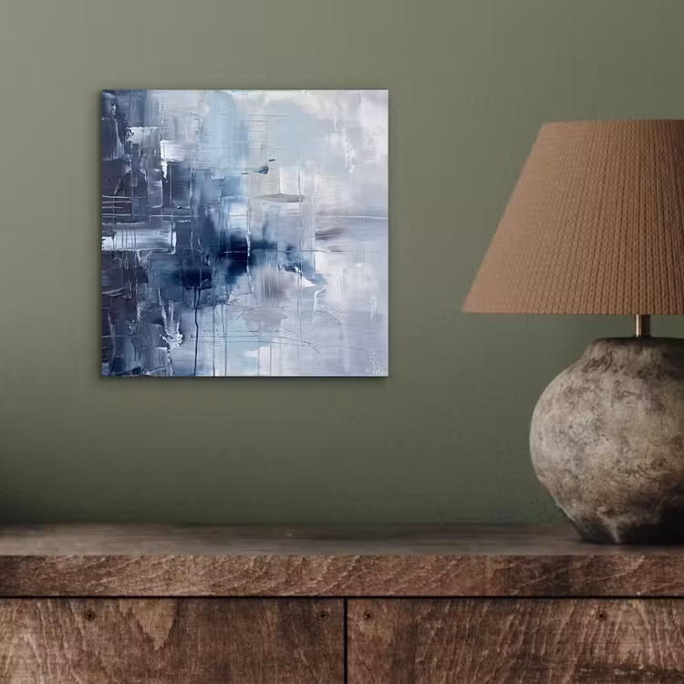Abstract - Textuur - Kunst - Modern - Blauw aluminium wit klein -sfeer2