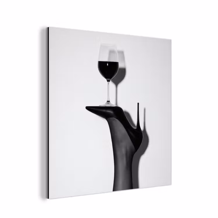 Hak - Wijn - Minimalistisch - Zwart aluminium wit klein -3d
