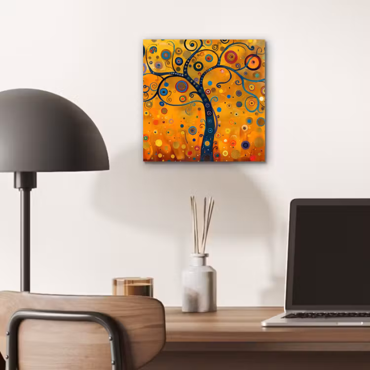 Abstract - Boom - Levensboom - Modern aluminium wit klein -sfeer5