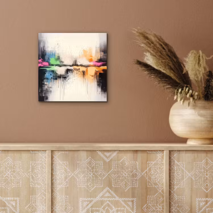 Abstract - Kleurexplosie - Landschap aluminium wit klein -sfeer4