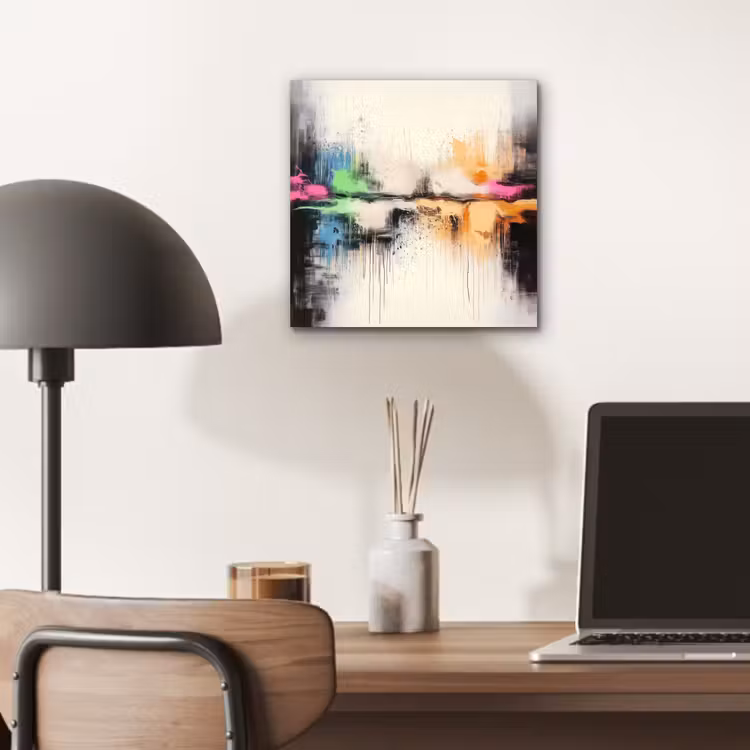 Abstract - Kleurexplosie - Landschap aluminium wit klein -sfeer5