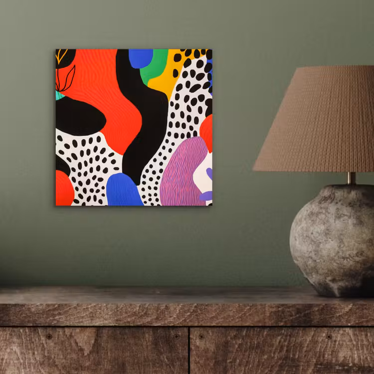 Abstract - Vormen - Kleuren - Stippen aluminium wit klein -sfeer2