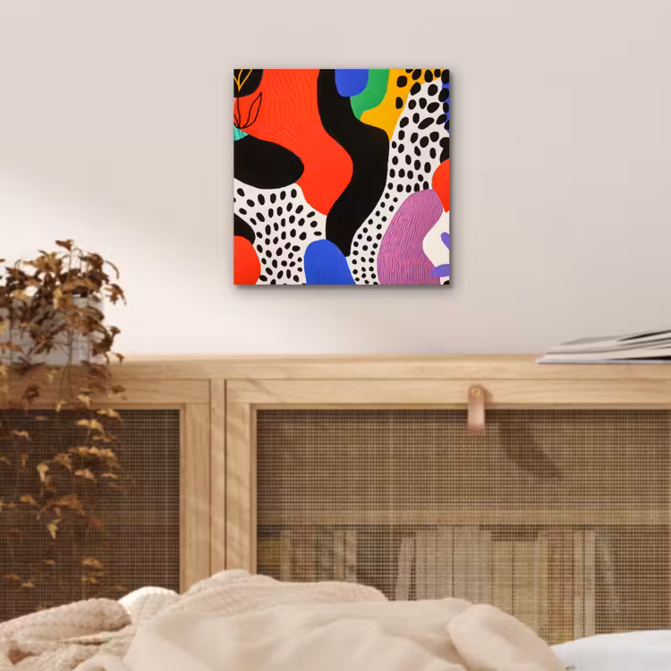 Abstract - Vormen - Kleuren - Stippen aluminium wit klein -sfeer3