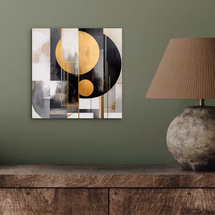 Abstract - Goud - Zilver - Vormen - Aesthetic - Modern aluminium wit klein -sfeer2