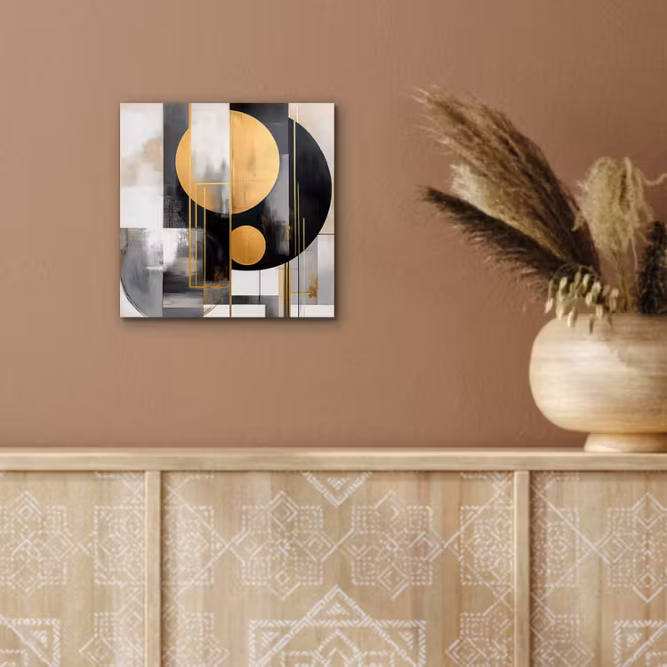 Abstract - Goud - Zilver - Vormen - Aesthetic - Modern aluminium wit klein -sfeer4