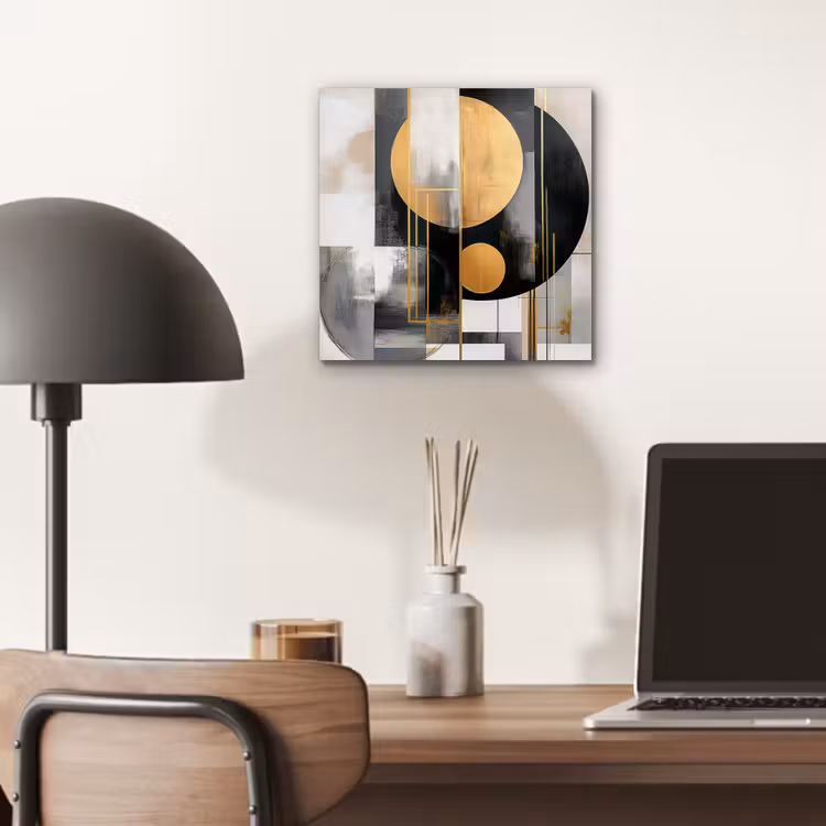 Abstract - Goud - Zilver - Vormen - Aesthetic - Modern aluminium wit klein -sfeer5