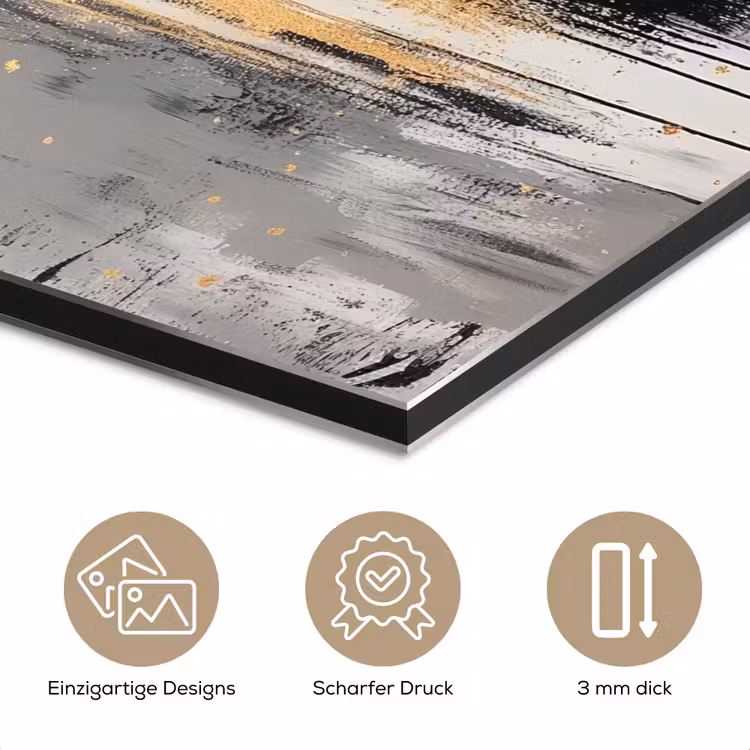 Abstract - Hert - Gewei - Goud aluminium wit klein -closeup_DE