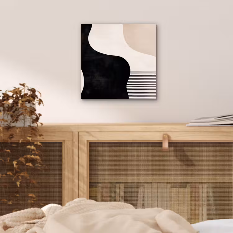 Abstract - Japandi - Beige - Modern aluminium wit klein -sfeer3