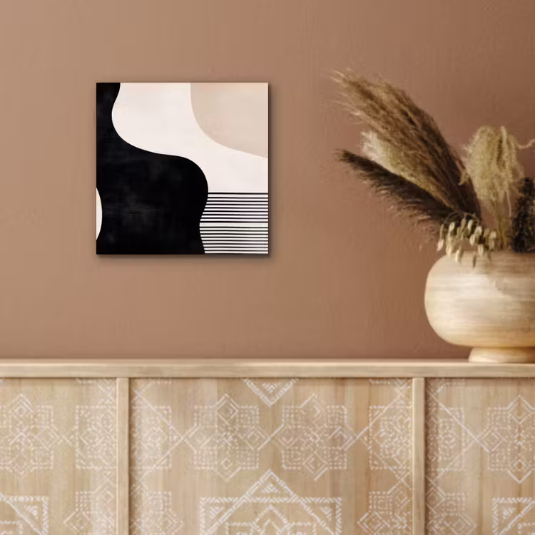 Abstract - Japandi - Beige - Modern aluminium wit klein -sfeer4