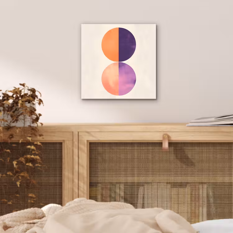 Abstract - Cirkels - Paars aluminium wit klein -sfeer3