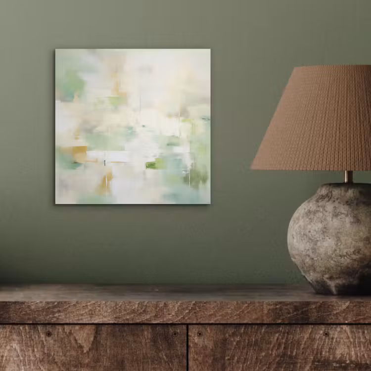 Abstract - Kunst - Wit - Groen - Modern aluminium wit klein -sfeer2