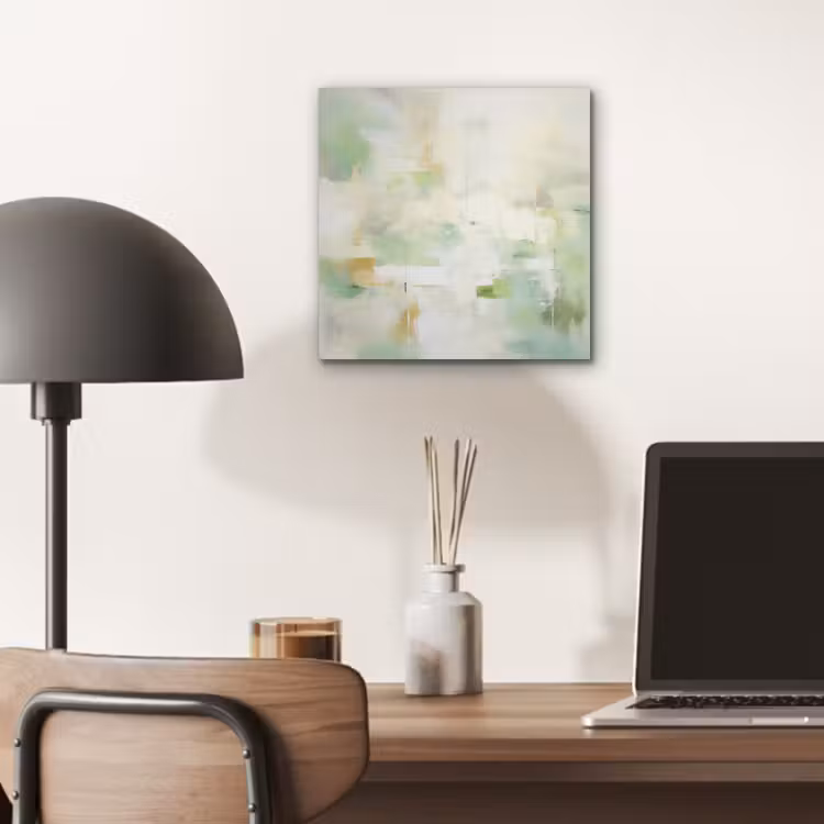 Abstract - Kunst - Wit - Groen - Modern aluminium wit klein -sfeer5