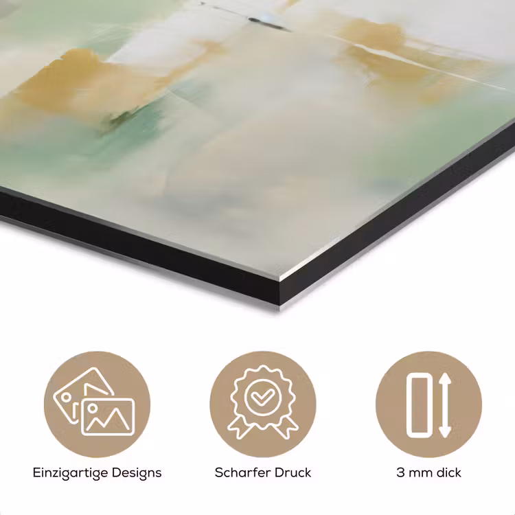 Abstract - Kunst - Wit - Groen - Modern aluminium wit klein -closeup_DE