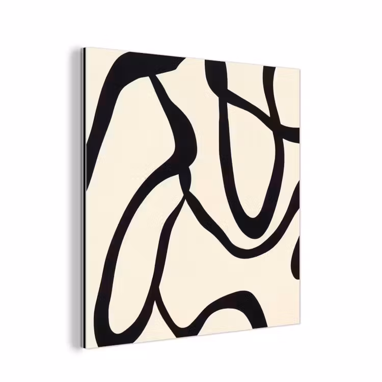 Abstract - Lijnen - Modern - Beige aluminium wit klein -3d