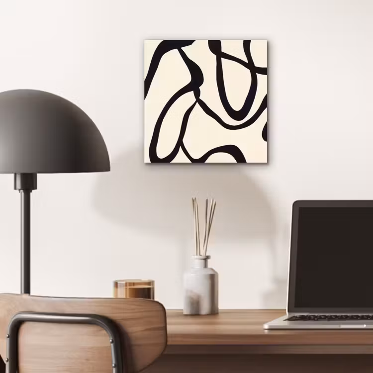 Abstract - Lijnen - Modern - Beige aluminium wit klein -sfeer5