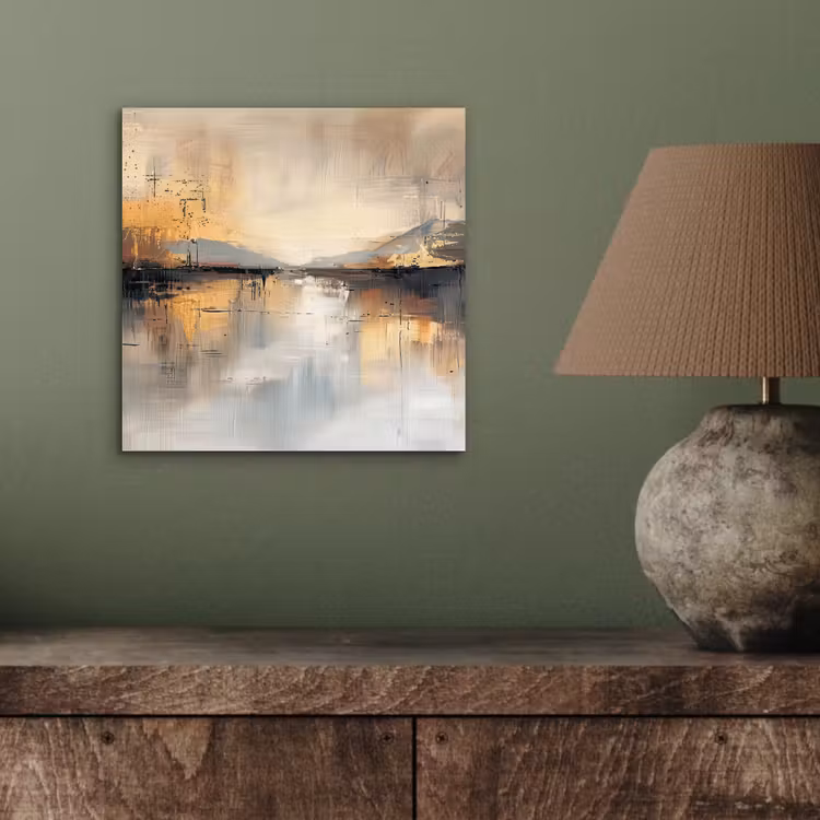 Abstract - Modern - Beige - Aesthetic - Goud aluminium wit klein -sfeer2