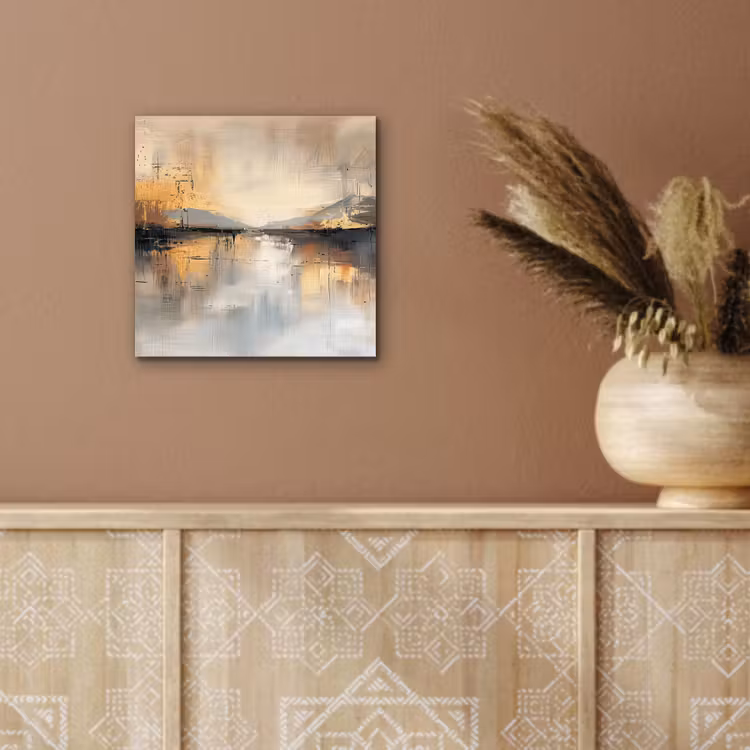 Abstract - Modern - Beige - Aesthetic - Goud aluminium wit klein -sfeer4