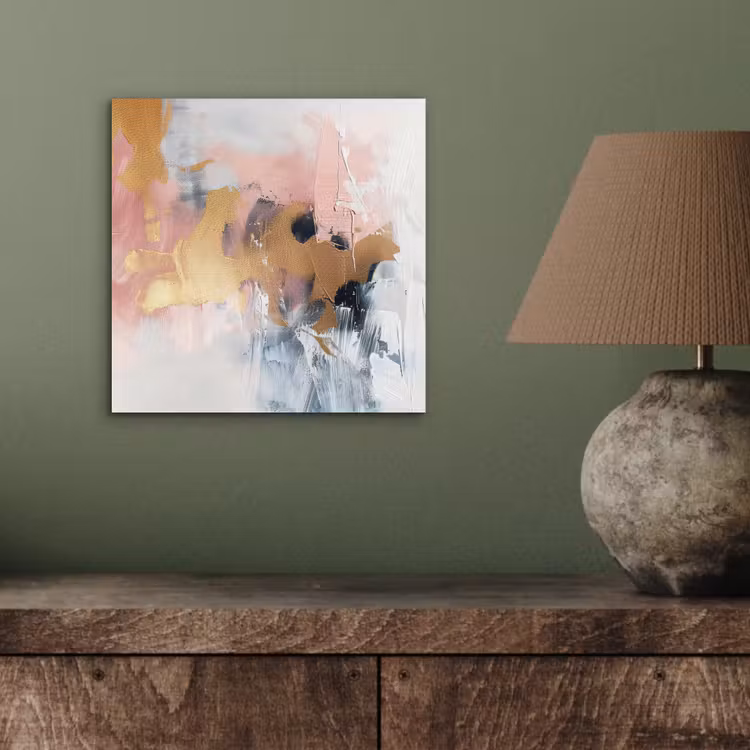Abstract - Pastel kleuren - Goud - Modern - Aesthetic aluminium wit klein -sfeer2
