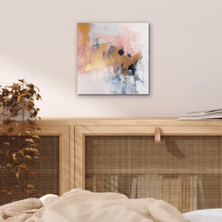 Abstract - Pastel kleuren - Goud - Modern - Aesthetic aluminium wit klein -sfeer3