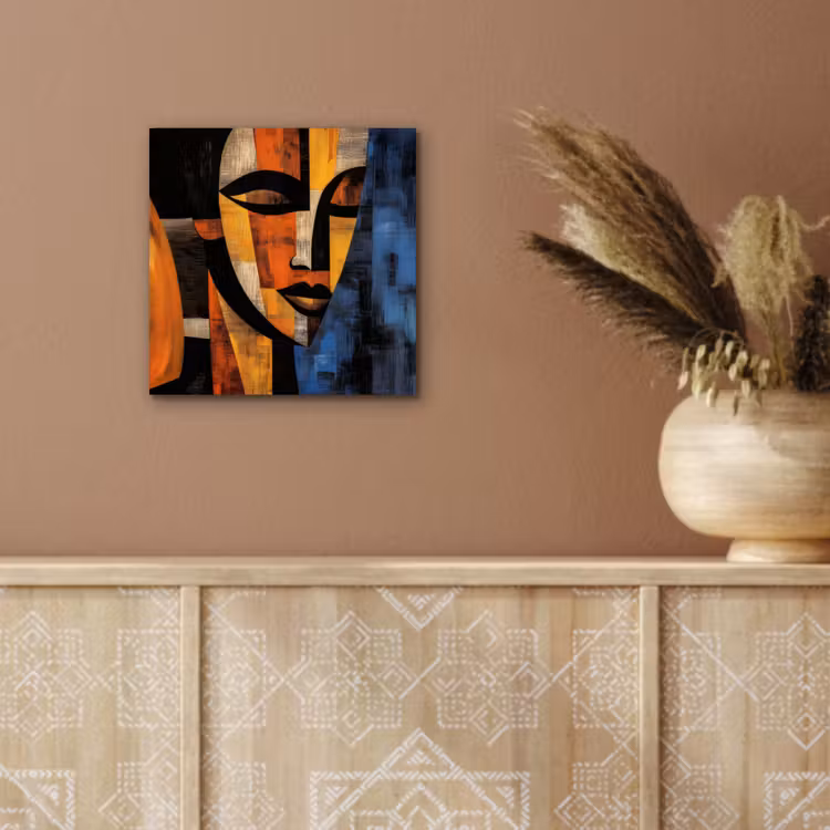 Abstract - Portret - Kleurvakken aluminium wit klein -sfeer4