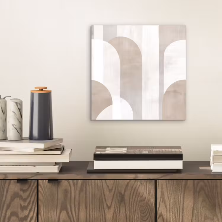 Abstracte bogen - Modern - Beige aluminium wit klein -sfeer1