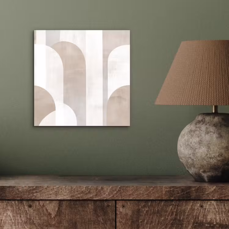 Abstracte bogen - Modern - Beige aluminium wit klein -sfeer2