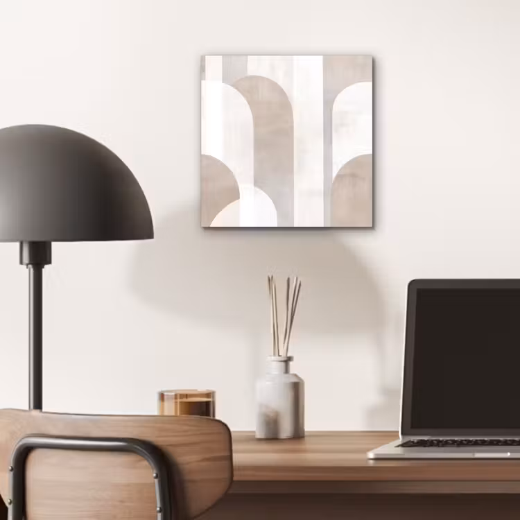 Abstracte bogen - Modern - Beige aluminium wit klein -sfeer5