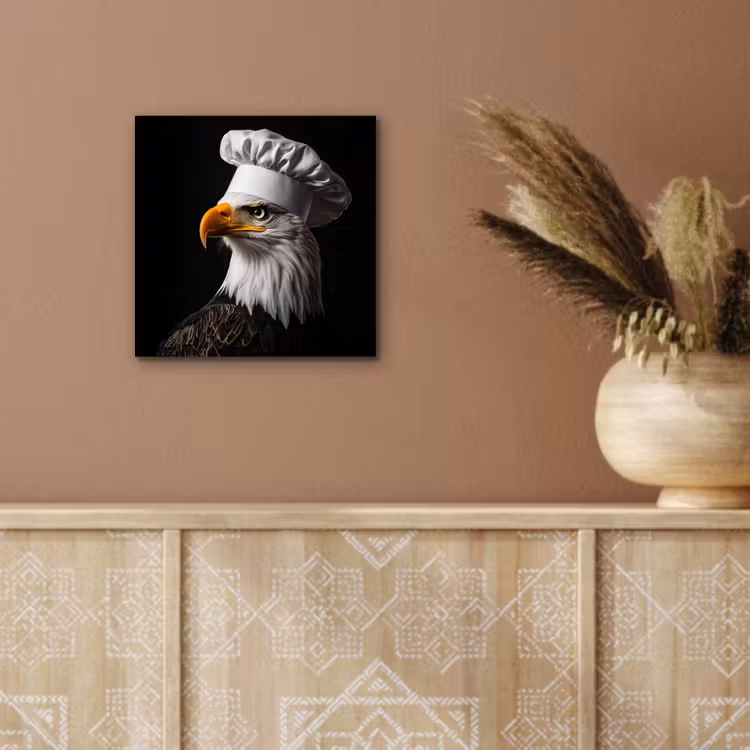 Arend -Amerika - Koksmuts - Vogel - Stoer aluminium wit klein -sfeer4