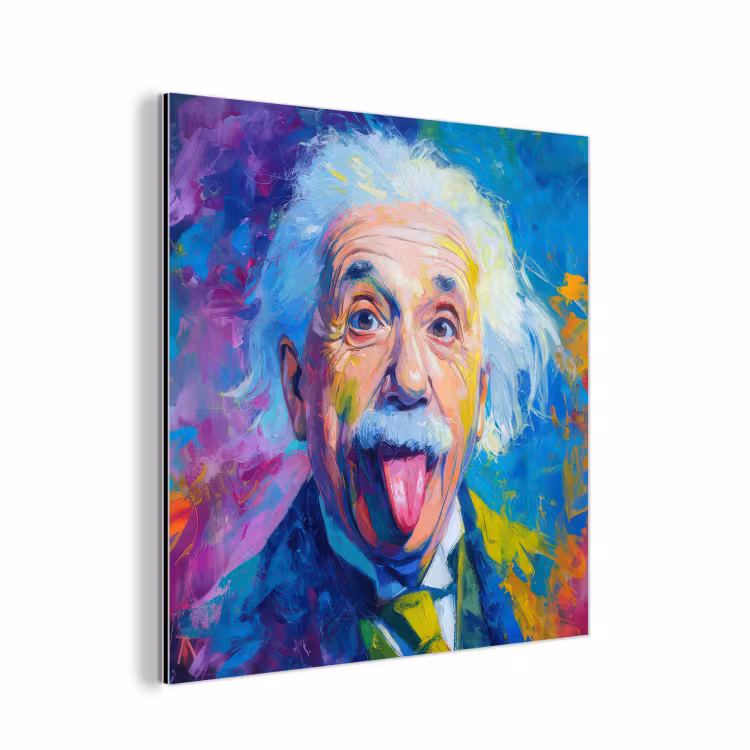 Oude man - Expressief - Kleurrijk aluminium wit klein -3d