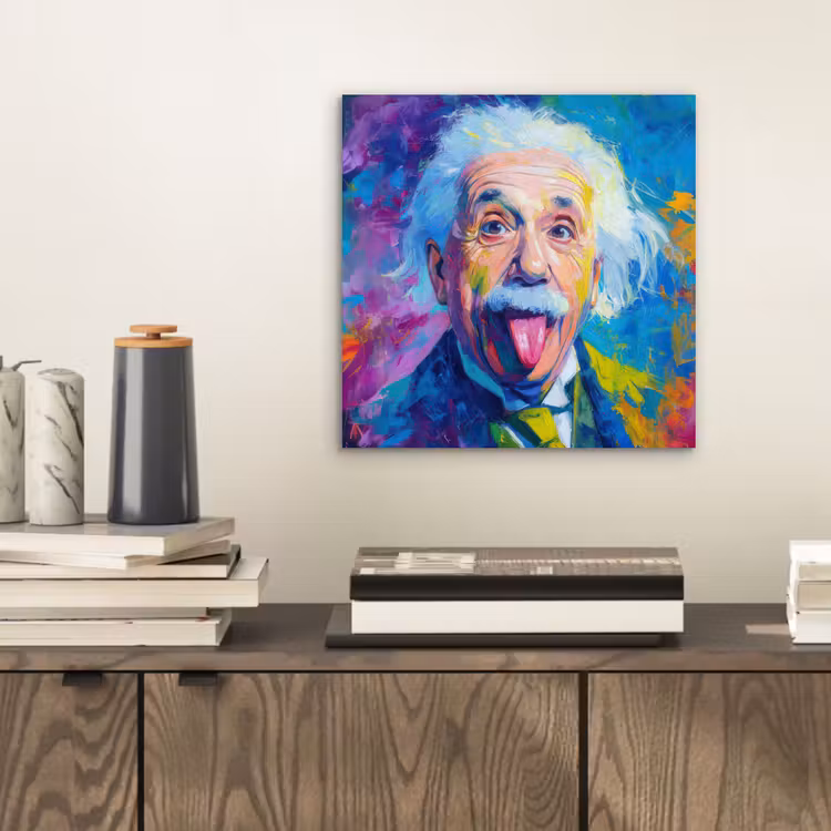Oude man - Expressief - Kleurrijk aluminium wit klein -sfeer1
