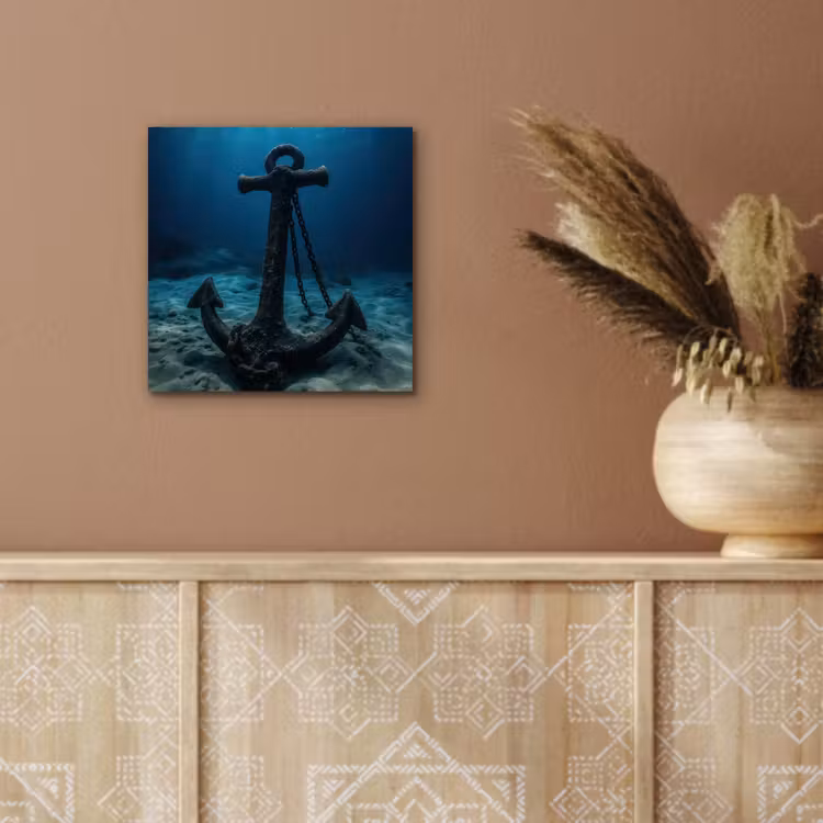 Anker - Ijzer - Zeebodem - Zand aluminium wit klein -sfeer4